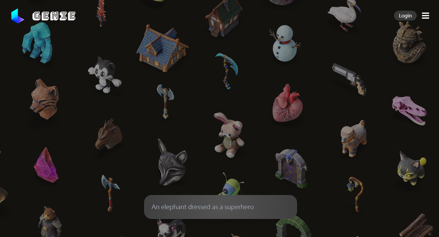 Genie 1.0 (Luma AI 文字生成 3D 工具)