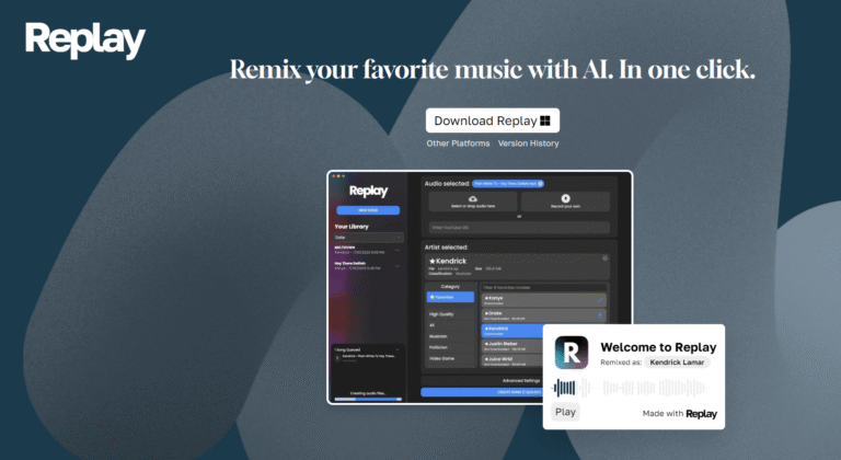 Replay (AI 翻唱及 AI 生成音樂工具)