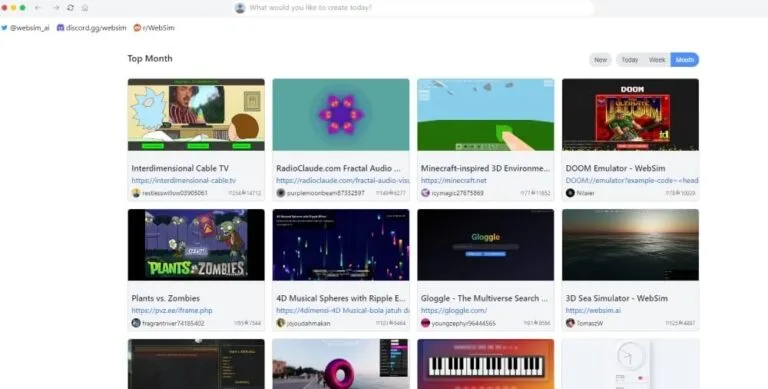 Websim AI (AI 生成網站及應用程式)