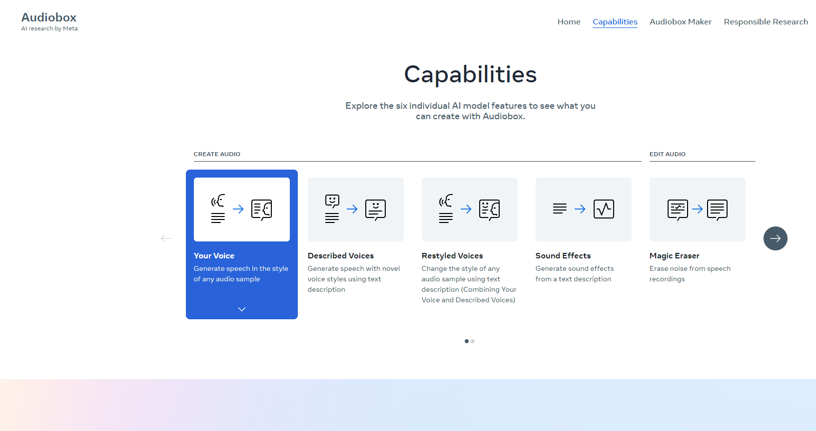 Audiobox (AI 生成語音)