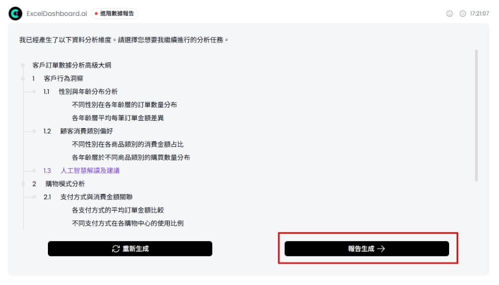 Excel Dashboard AI 教學