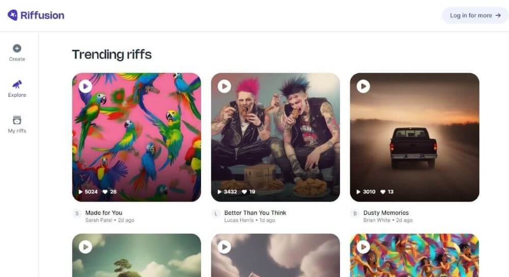 Riffusion AI 是一款 AI 音樂生成器,能根據文字提示詞指令 (Prompt) 或圖片生成高品質的音樂與音效。