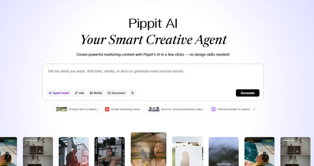 Pippit AI (AI 創意行銷廣告生成代理)
