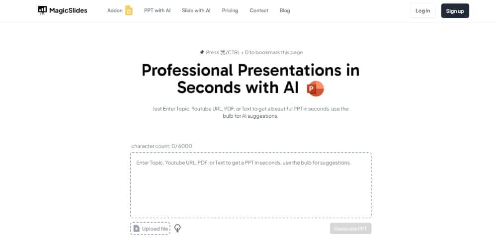 MagicSlides 是一款 AI 生成 PPT 工具,支援超過 100 種語言。