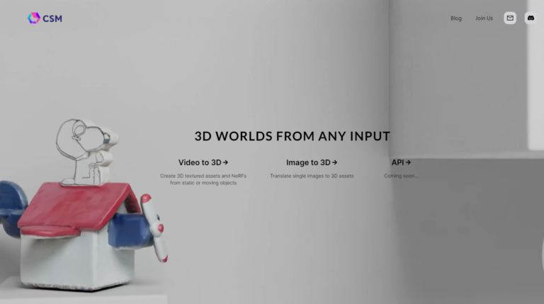CSM AI (圖片生成 3D 模型工具)
