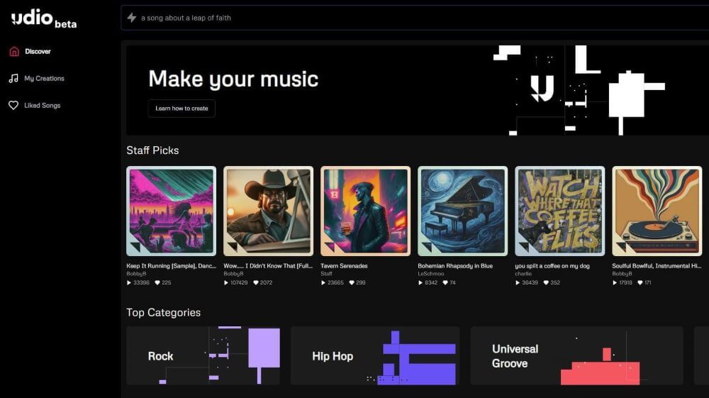Udio 是一款 AI 作曲及音樂生成器,由前 Google DeepMind 研究人員創建。