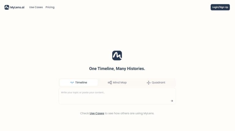 MyLens AI (一鍵生成心智圖、時間軸)
