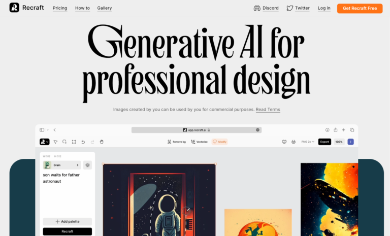 Recraft (AI 生成向量圖 Icon 工具)