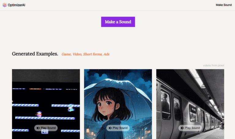 OptimizerAI (AI 音效生成器)