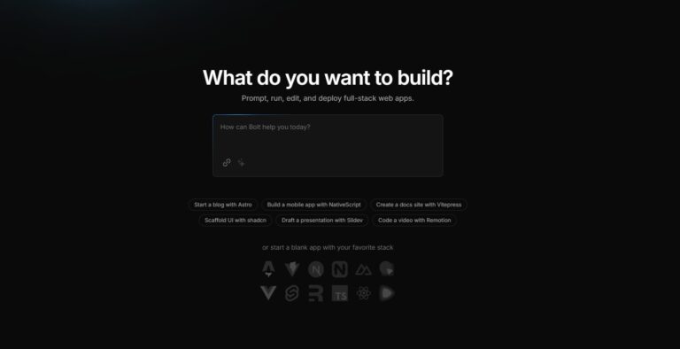 Bolt.new AI 教學 ( AI 網頁開發工具)
