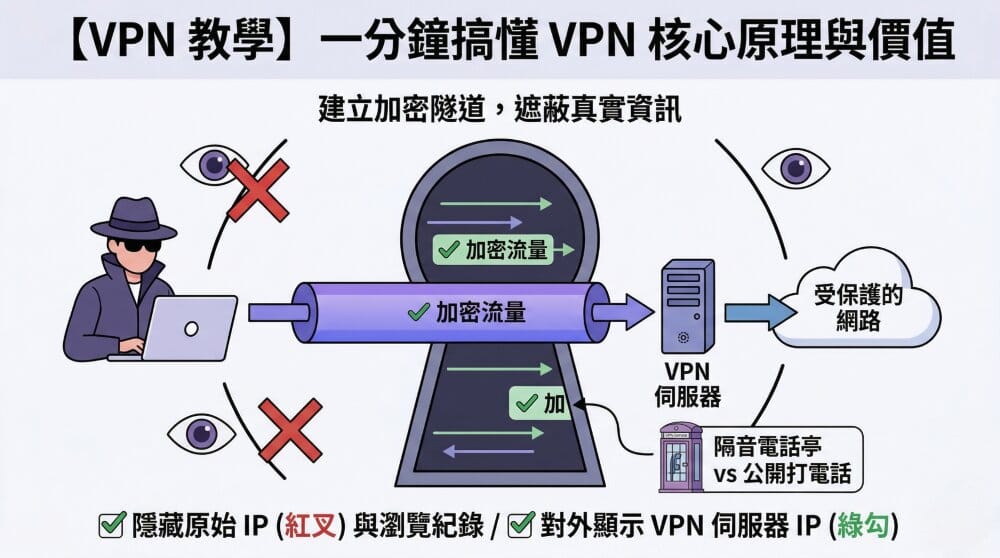 【VPN 教學】VPN 原理、用途到風險,選購前必看的 4 個關鍵指標