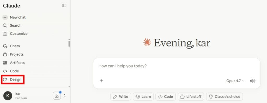 Claude Design 怎麼用？
入口在 claude.ai/design，或從 Claude.ai 左側導覽列的調色板圖示進入。